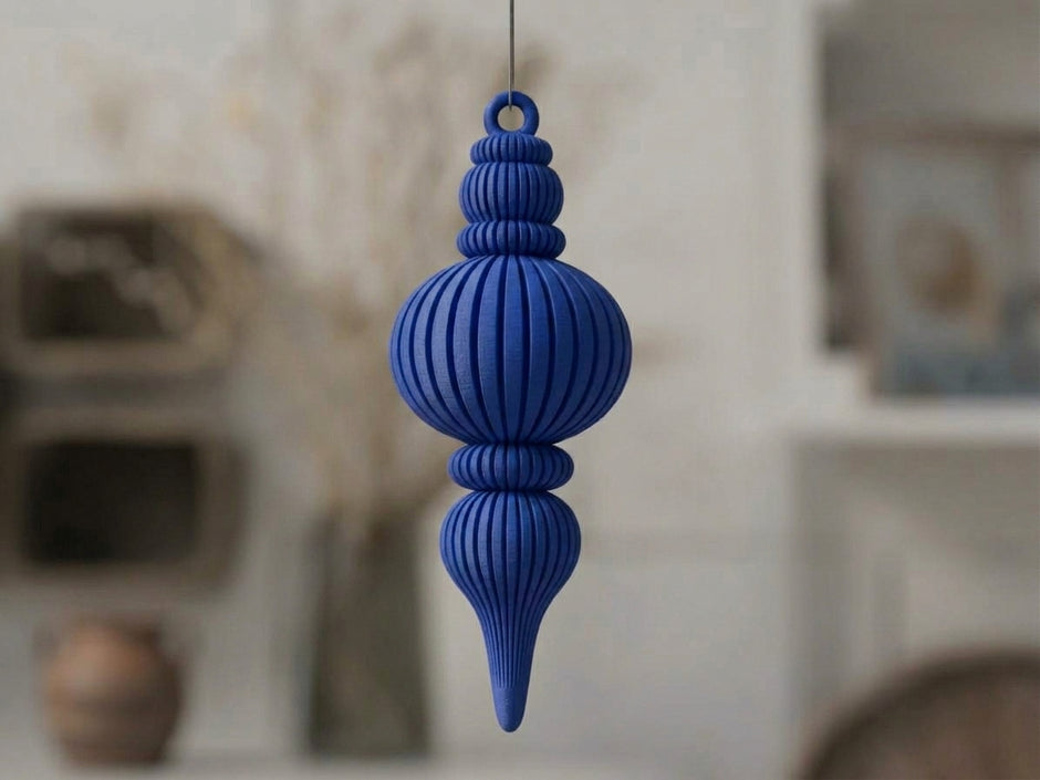 Ornamento Natalizio Moderno Stampato in 3D – Decorazione Elegante per Albero di Natale