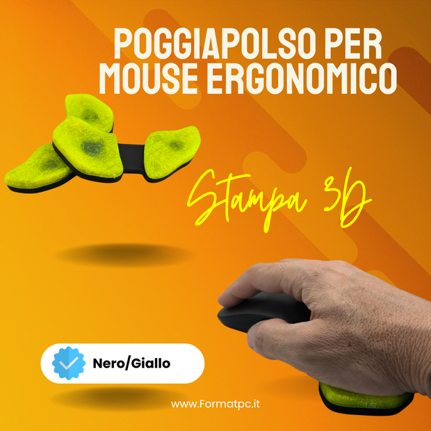 🖐️ Poggiapolso Ergonomico per Mouse – Stampa 3D in PLA e TPU