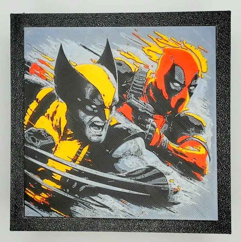 Quadro 3D – Wolverine & Deadpool