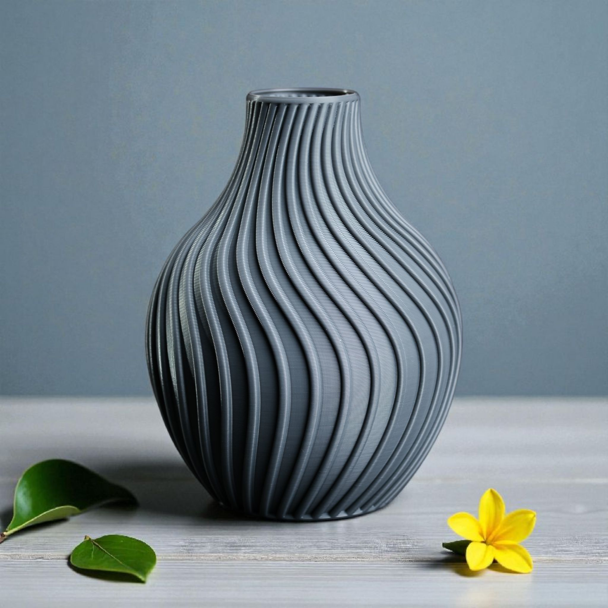 Vaso decorativo design moderno grigio antracite