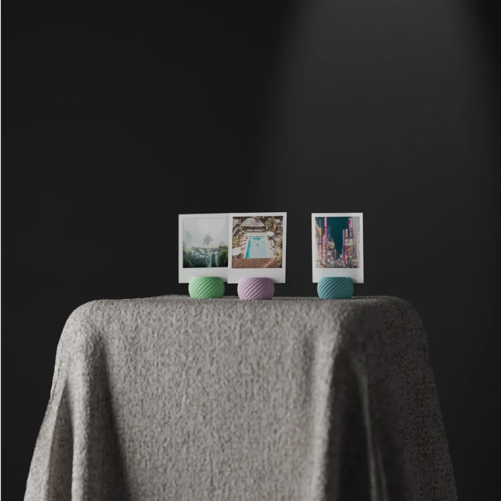 Set 3 Portafoto Spiral – Stampa 3D Design Moderno