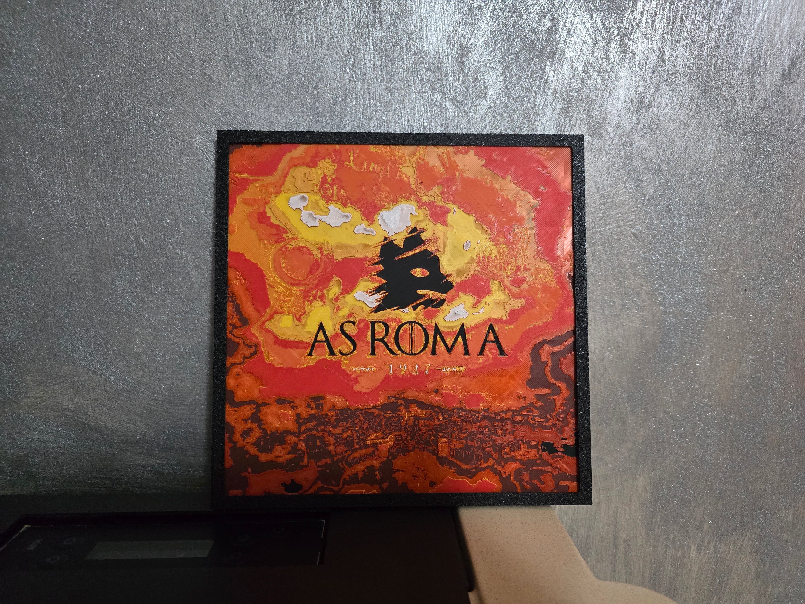 Quadro 3D AS Roma – Stampa 3D Multicolore