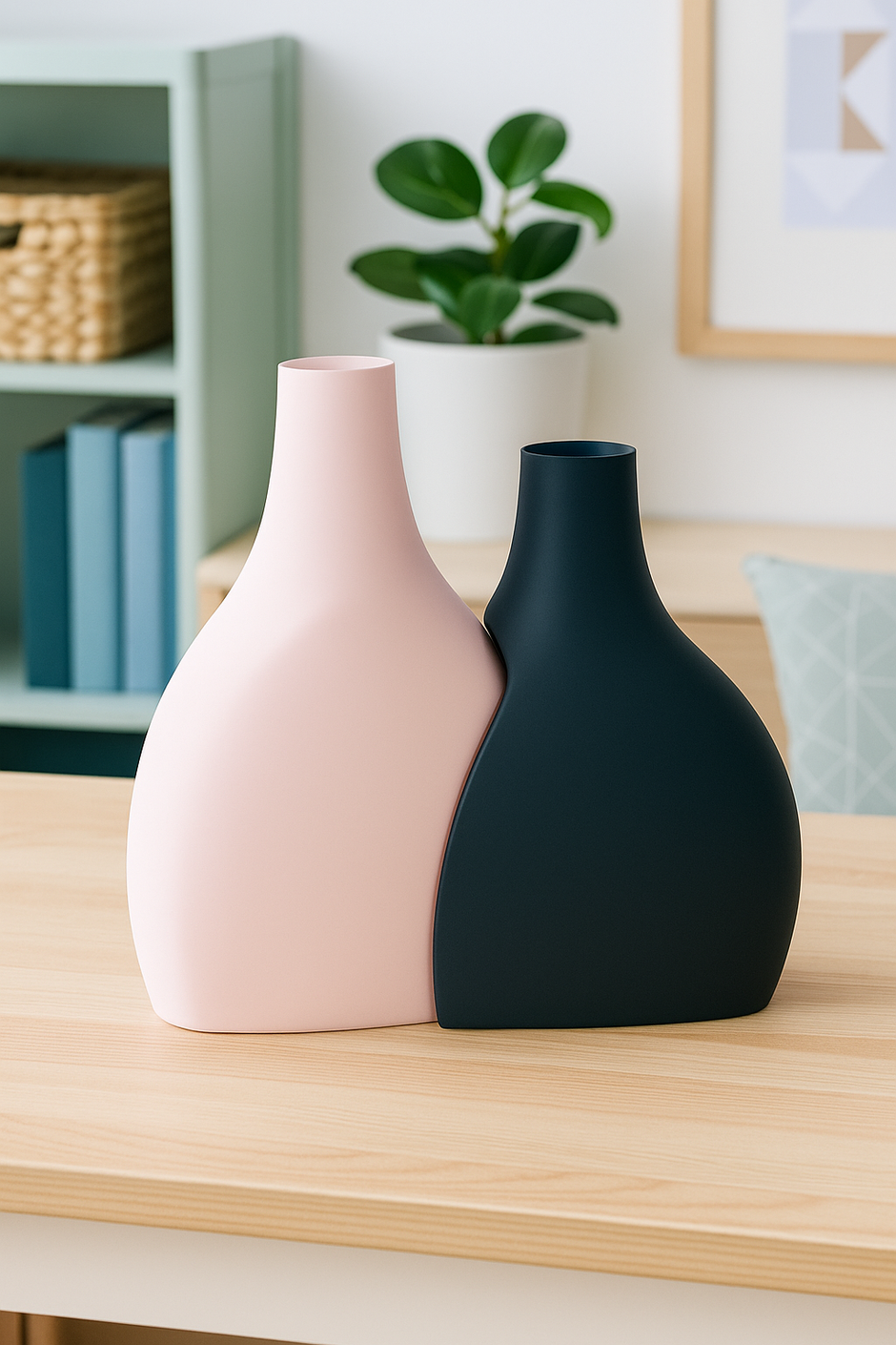 Coppia di vasi incastrabili – Design moderno e armonioso