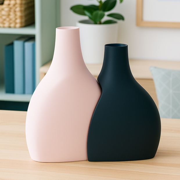 Coppia di vasi incastrabili – Design moderno e armonioso