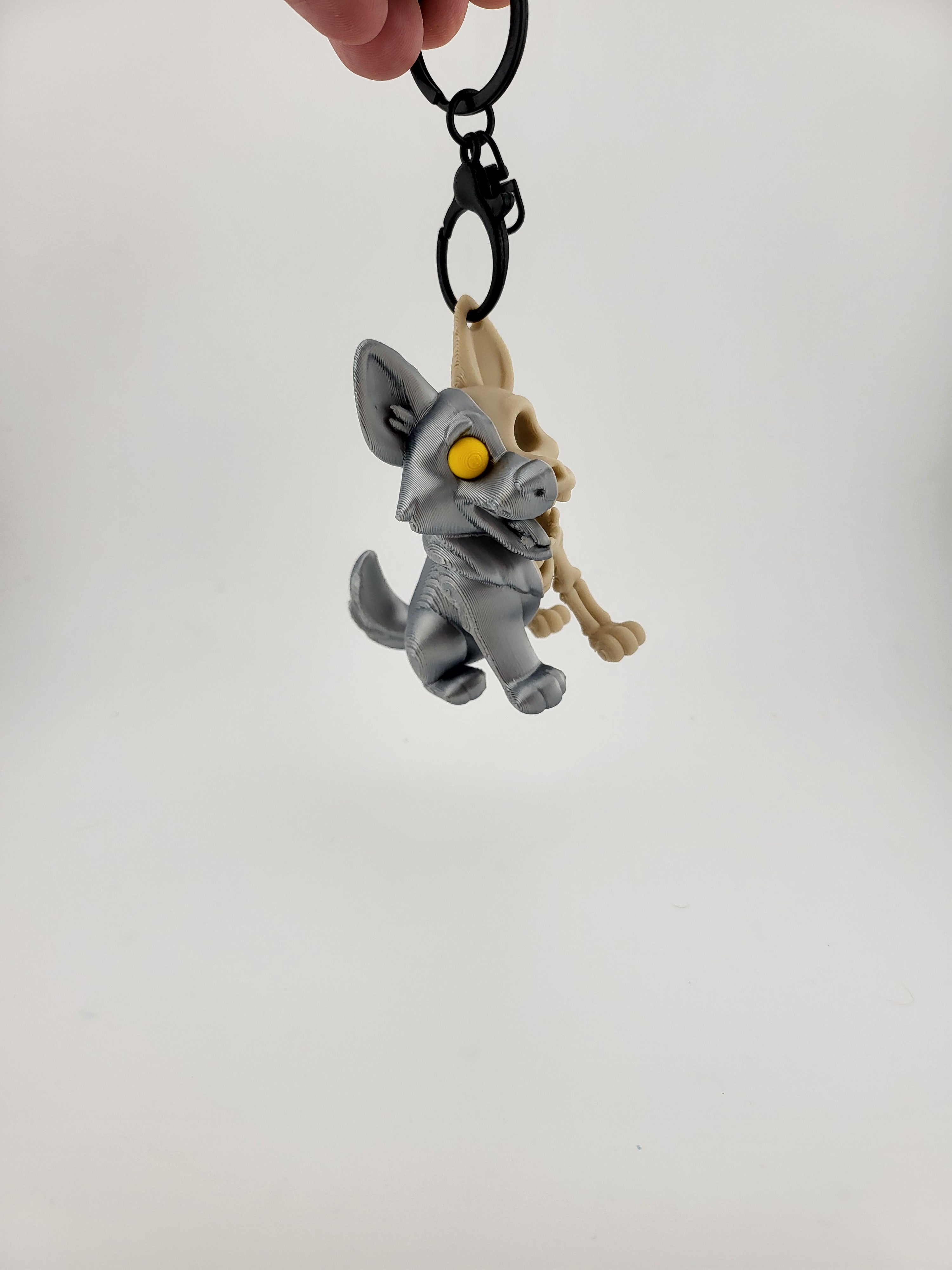 Portachiavi Scheletro Cane 3D