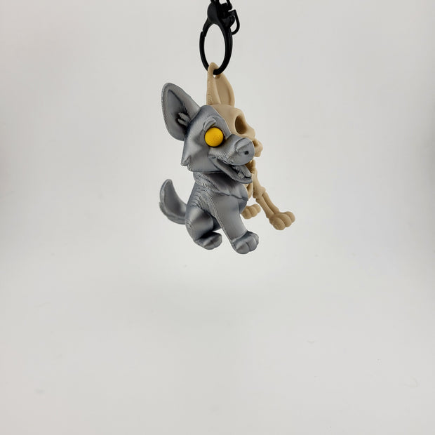 Portachiavi Scheletro Cane 3D