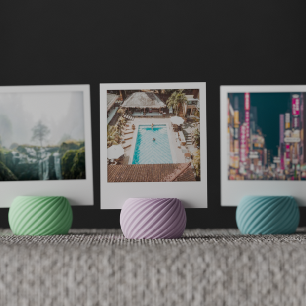 Set 3 Portafoto Spiral – Stampa 3D Design Moderno