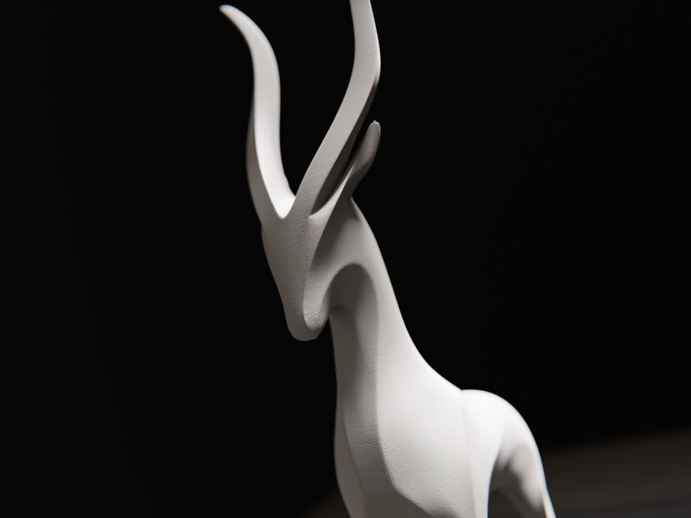 Scultura moderna in stampa 3D – Gazzella minimal design 25 cm