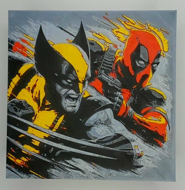 Quadro 3D – Wolverine & Deadpool
