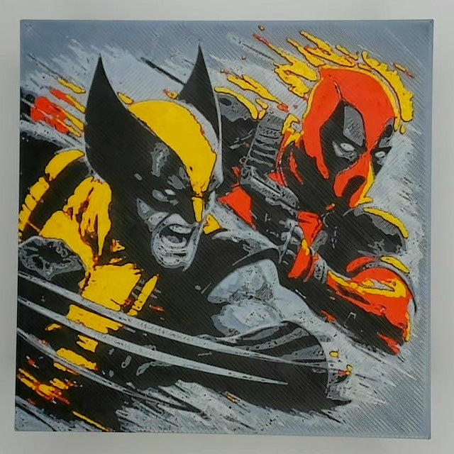 Quadro 3D – Wolverine & Deadpool
