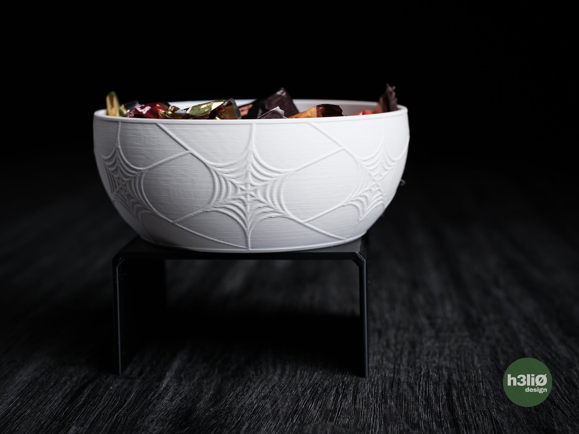 Set 4 ciotole Halloween con decorazione a ragnatela