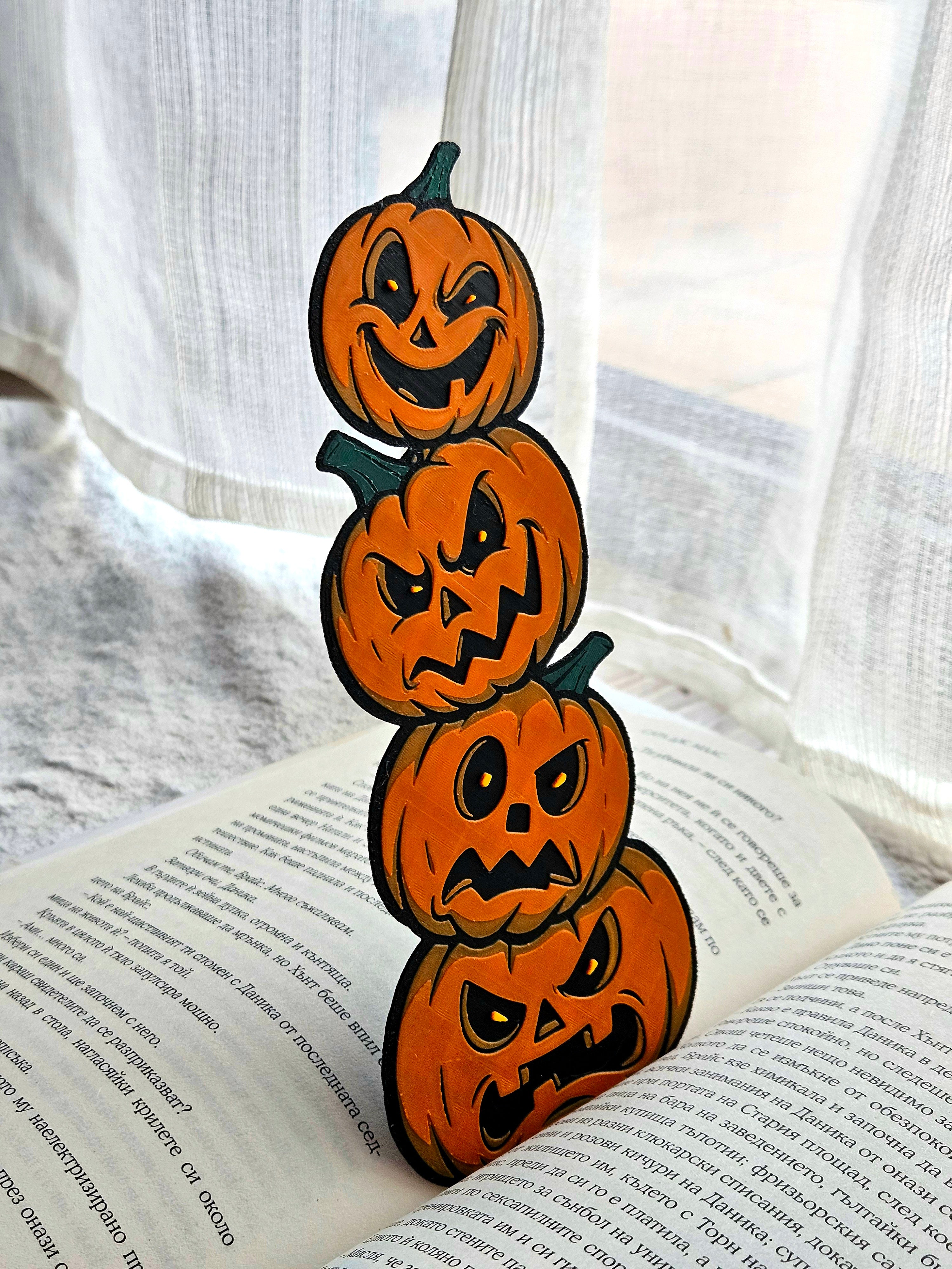 Segnalibro zucche di Halloween – Accessorio per libri