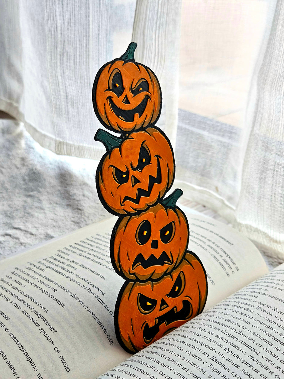 Segnalibro zucche di Halloween – Accessorio per libri