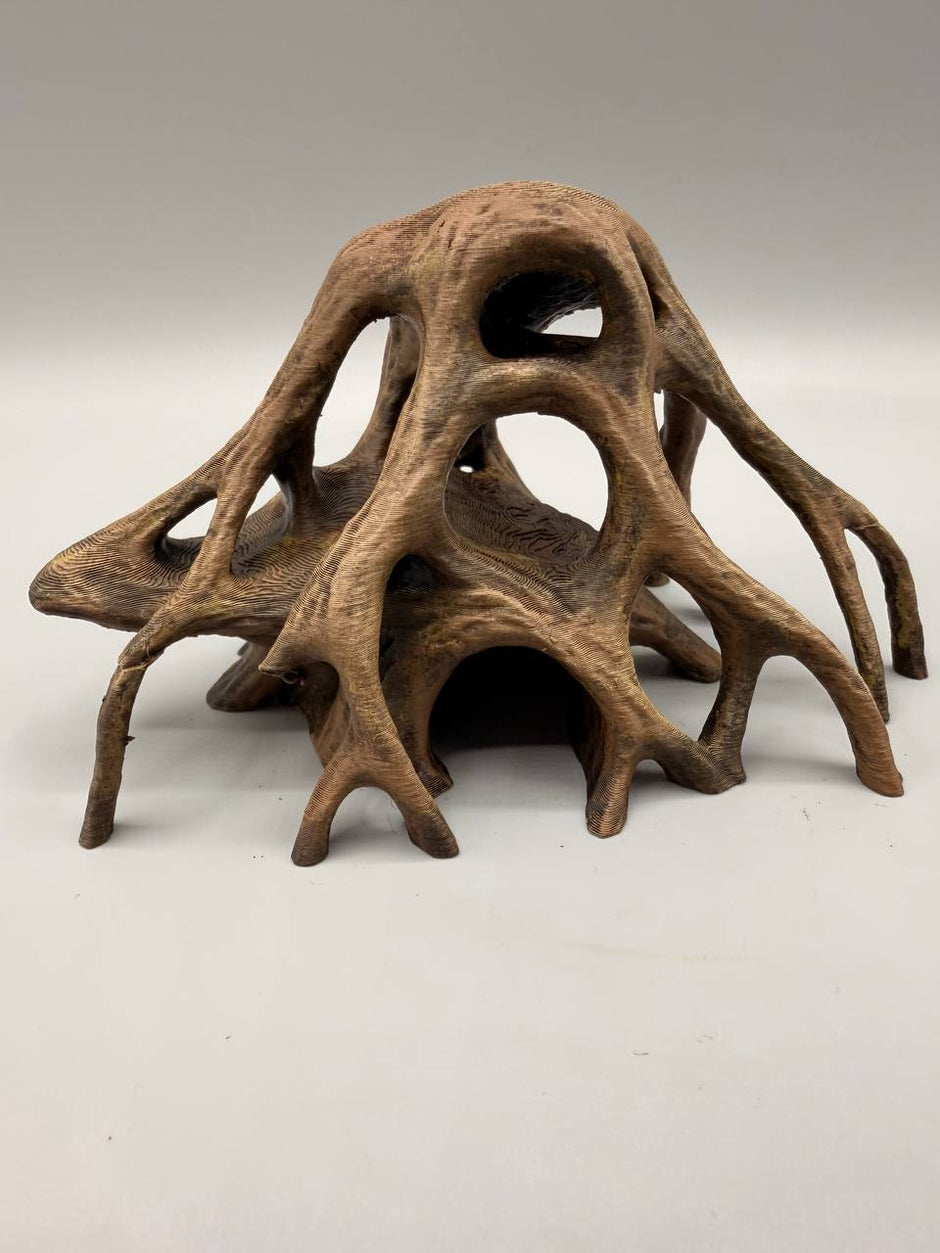 Rifugio decorativo “Radici Naturali” – Stampa 3D dipinta a mano