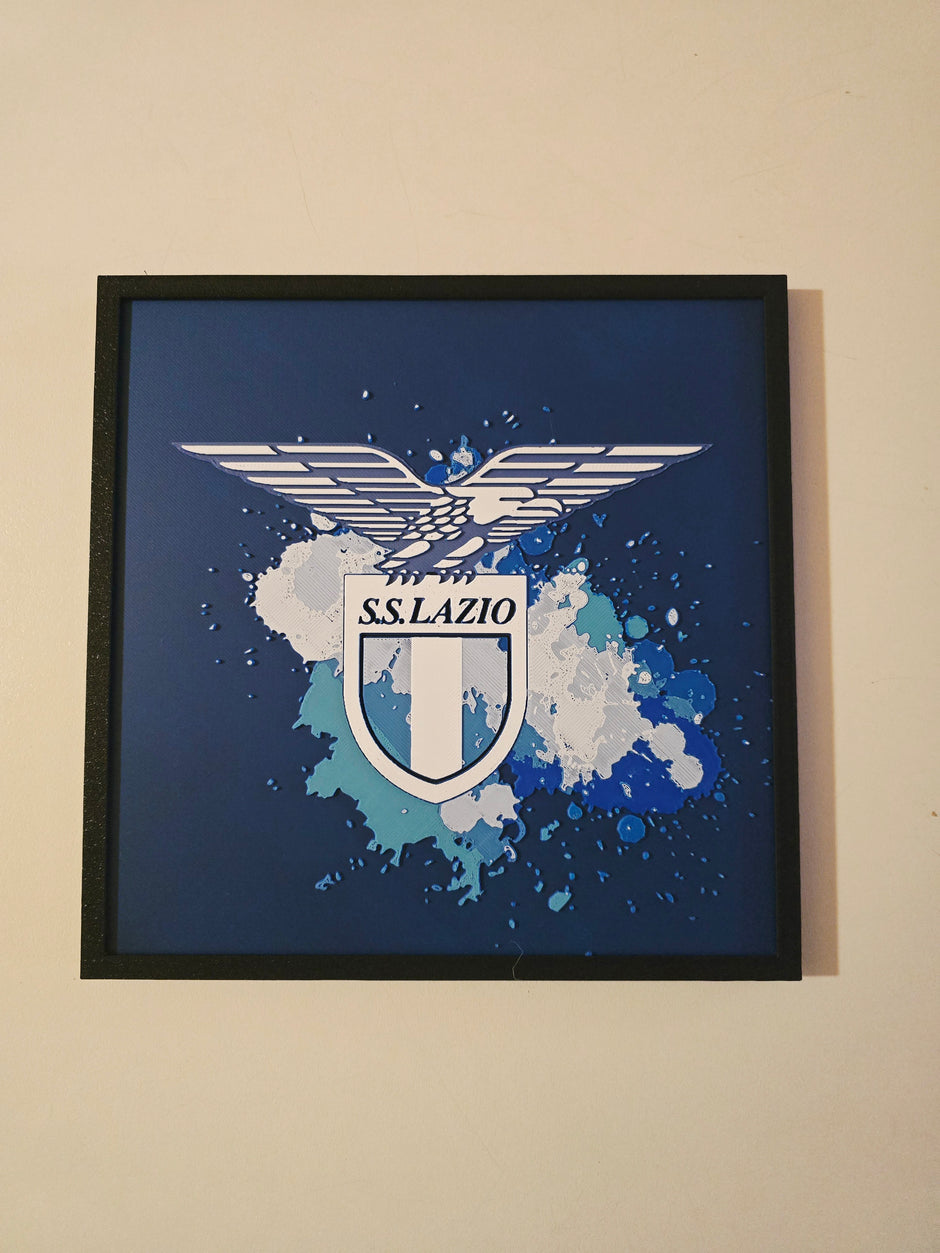 Quadro 3D S.S. Lazio con logo aquila – Stampa 3D