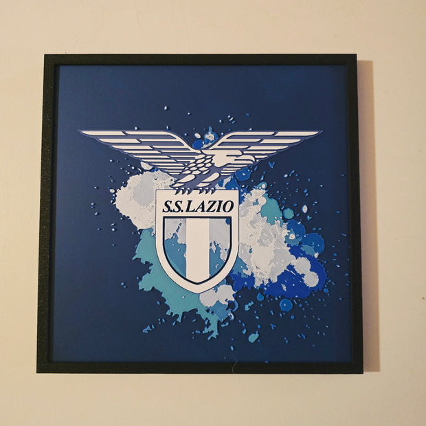 Quadro 3D S.S. Lazio con logo aquila – Stampa 3D