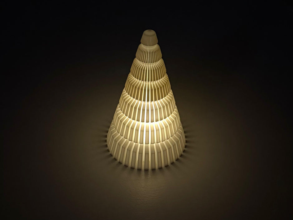 Set 2 alberi decorativi natalizi moderni – Luce LED inclusa