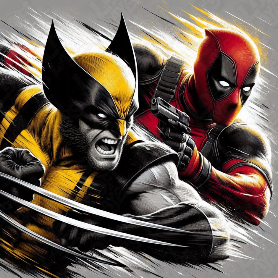 Quadro 3D – Wolverine & Deadpool