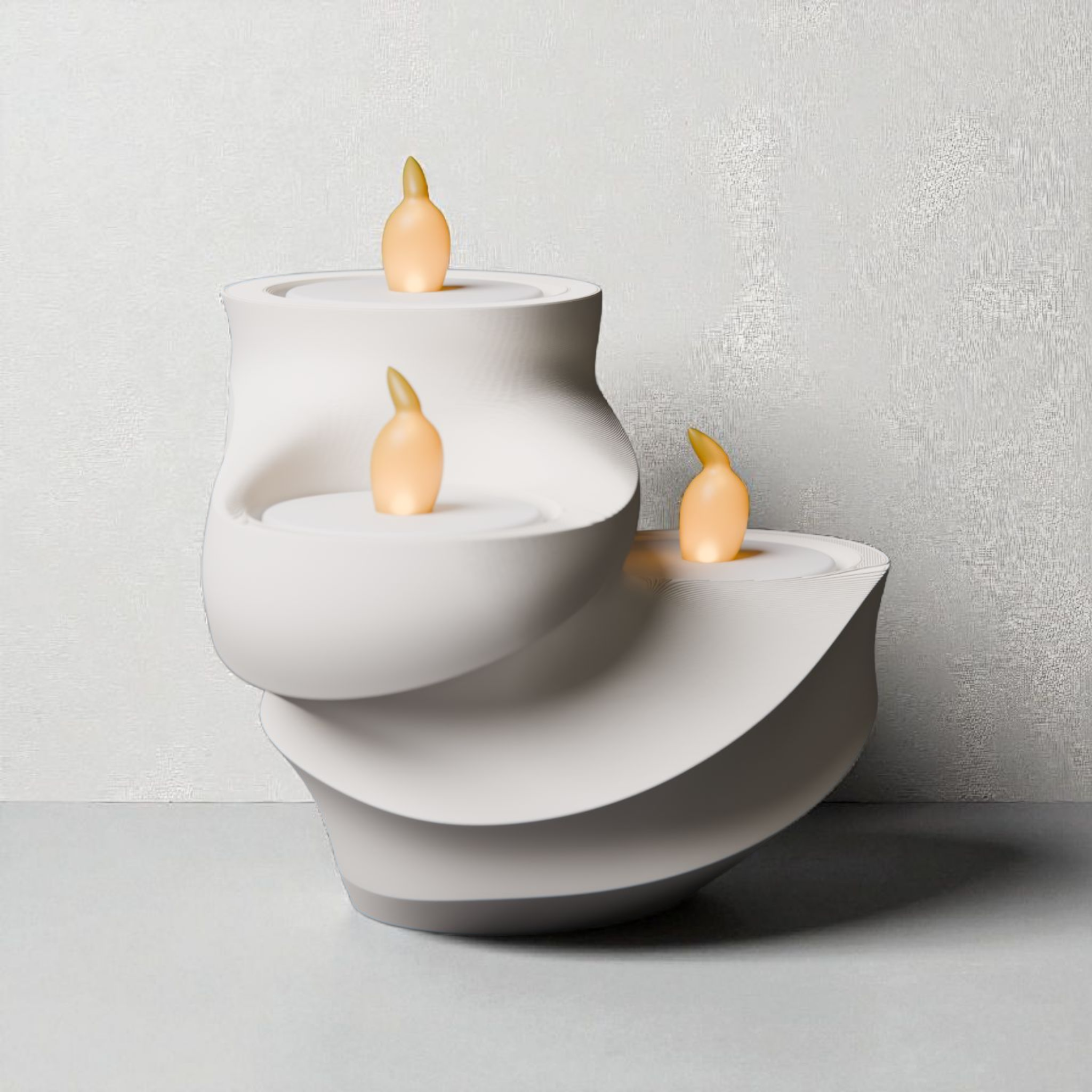 Elegante portacenere + 3 candele Led