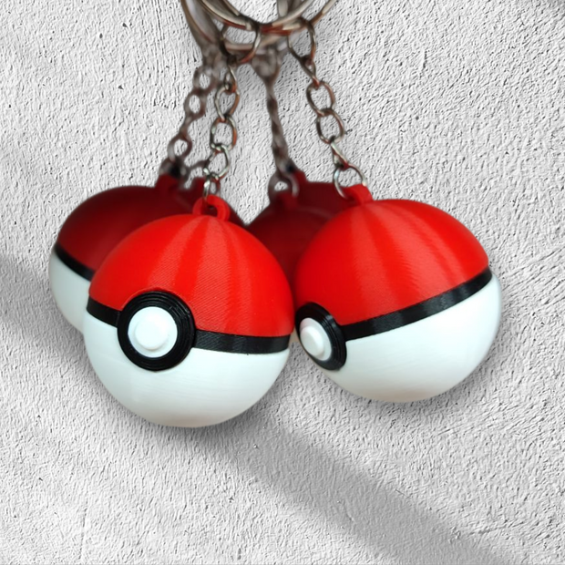 Portachiavi Poké Ball 3D – Stampa ad Alta Qualità