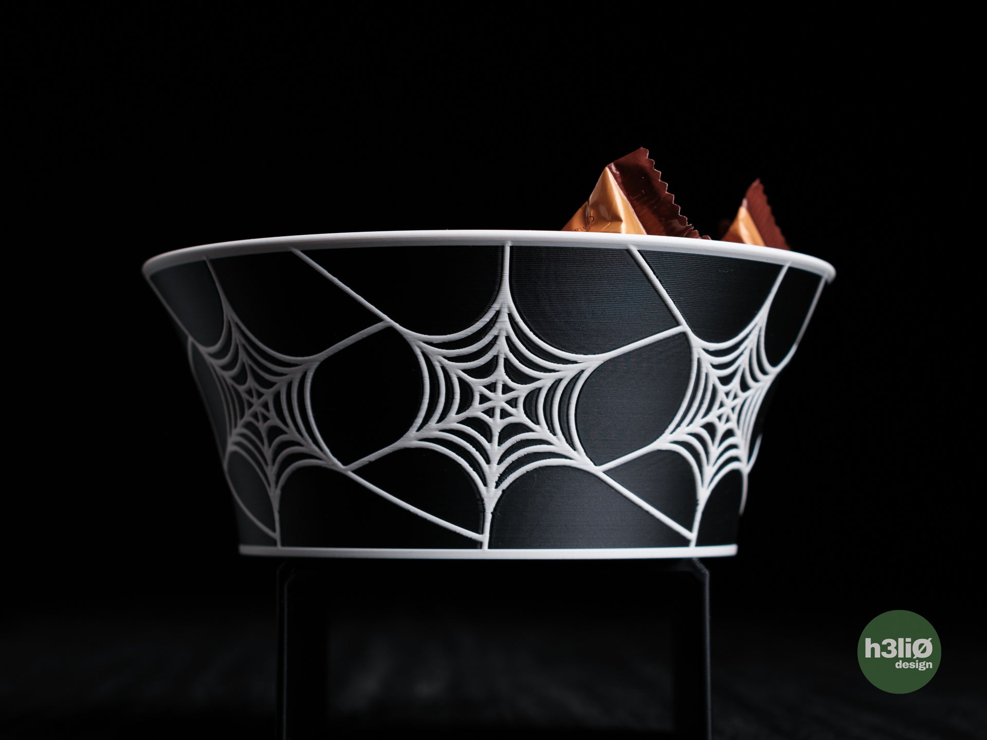 Set 4 ciotole Halloween con decorazione a ragnatela