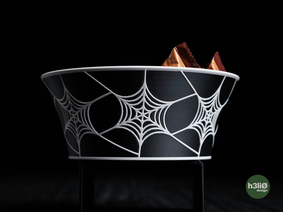Set 4 ciotole Halloween con decorazione a ragnatela