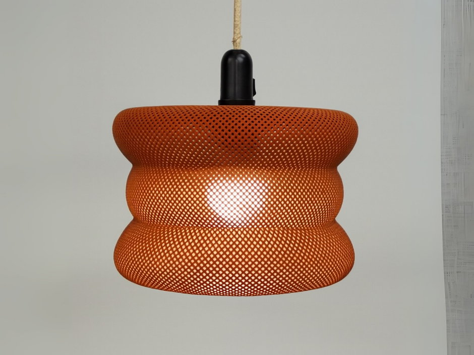 Lampada a sospensione design forato – Serie Poly V4 Terracotta