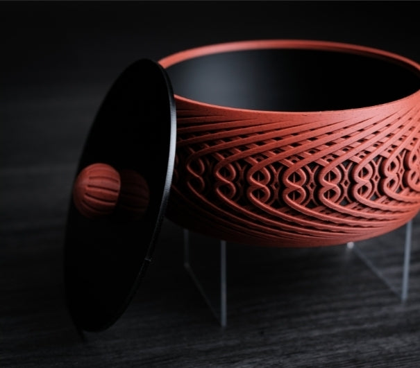 Biscottiera design intrecciato – Stampa 3D doppio colore (Ø 168 mm)