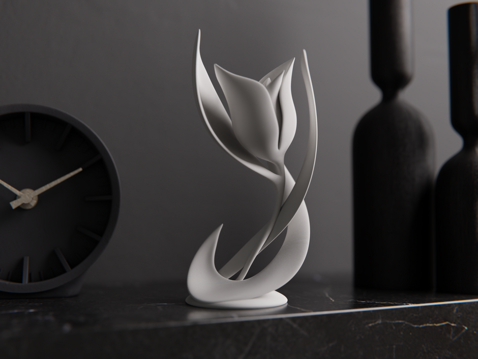 Scultura Tulipano Moderno – Stampa 3D Artigianale