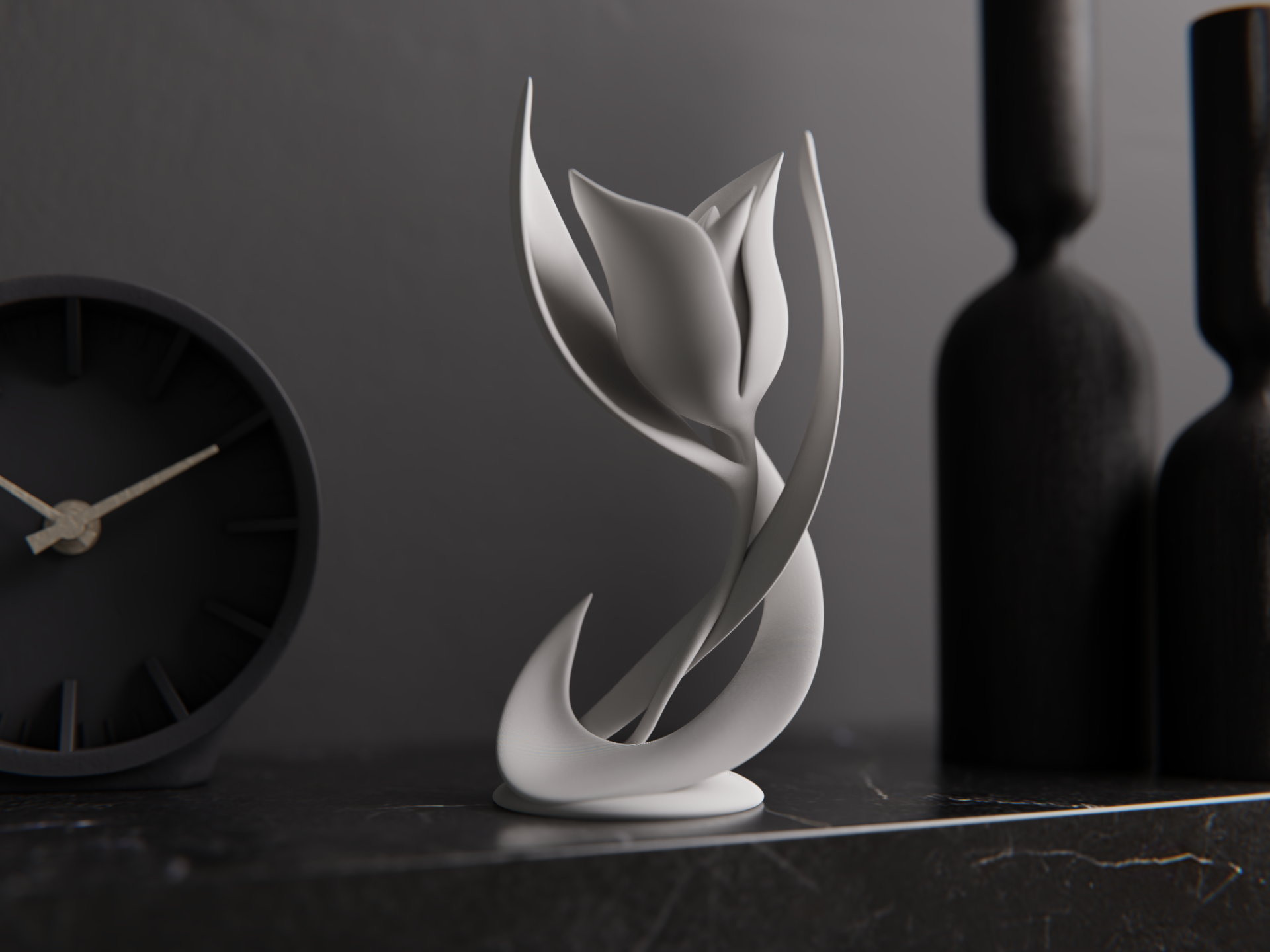 Scultura Tulipano Moderno – Stampa 3D Artigianale
