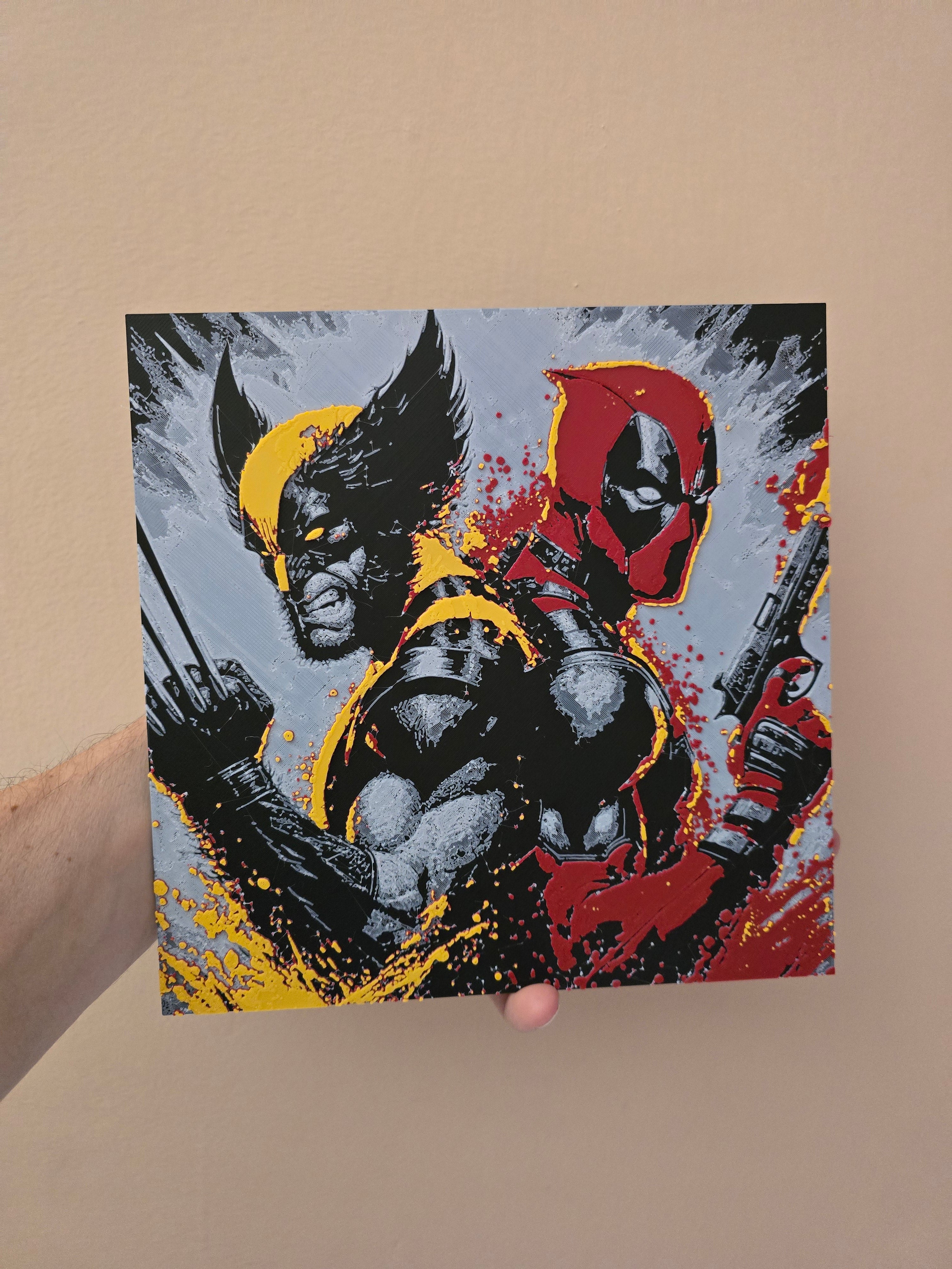 Quadro 3D – Deadpool & Wolverine Tribute