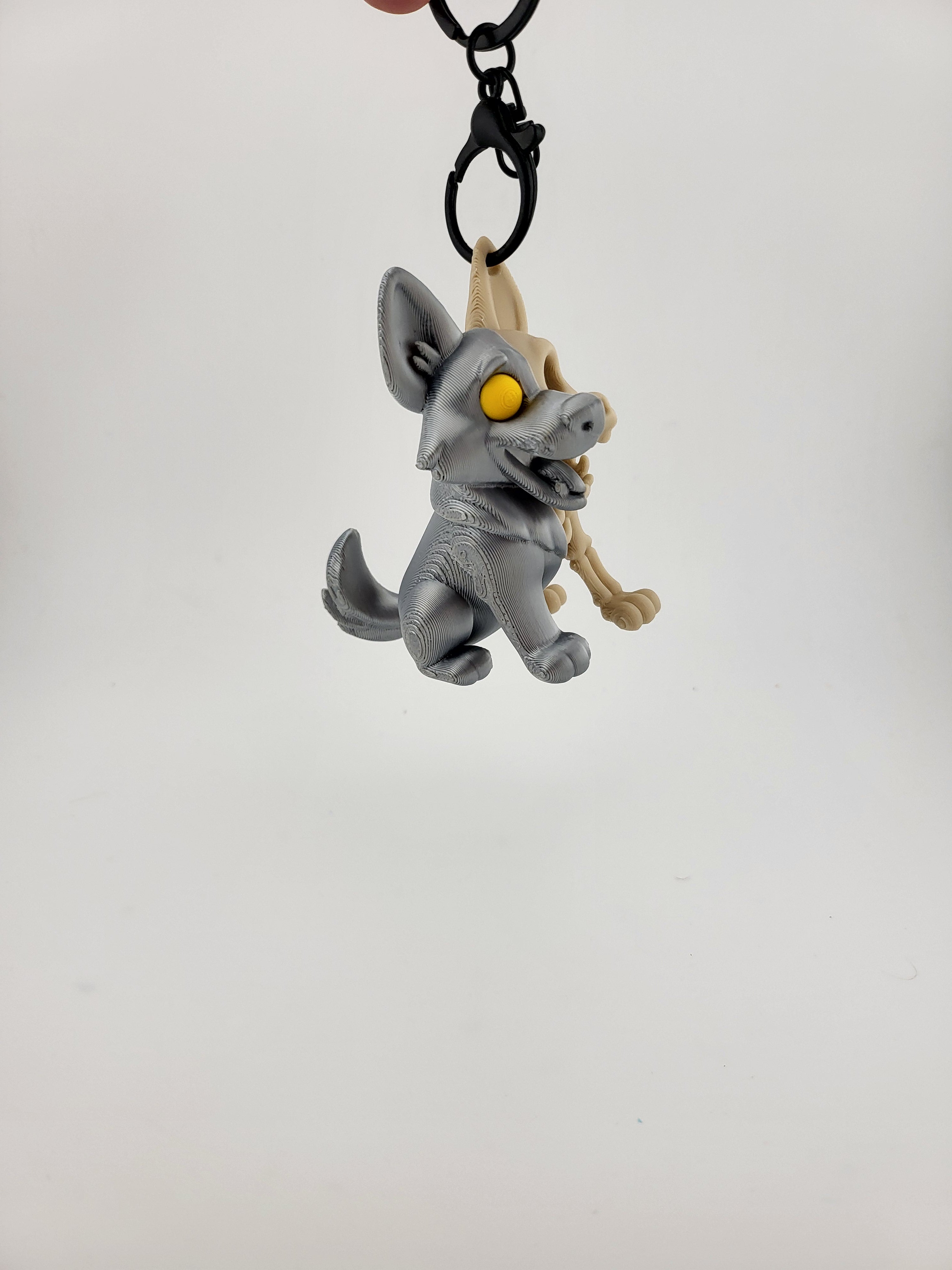 Portachiavi Scheletro Cane 3D