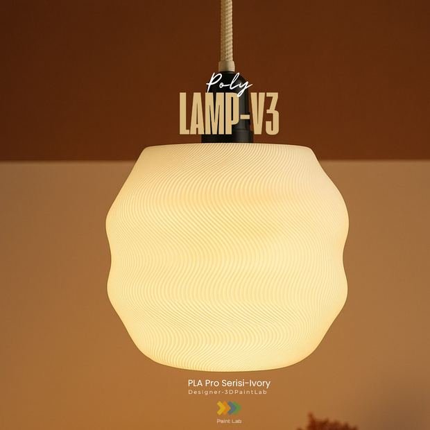 Lampada a sospensione design ondulato – Serie Poly V3