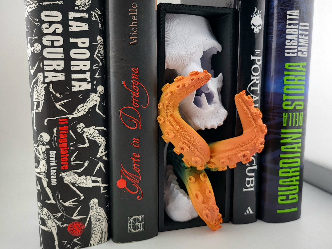 Fermalibri Teschio & Tentacoli – Stampa 3D