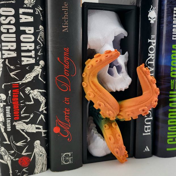Fermalibri Teschio & Tentacoli – Stampa 3D