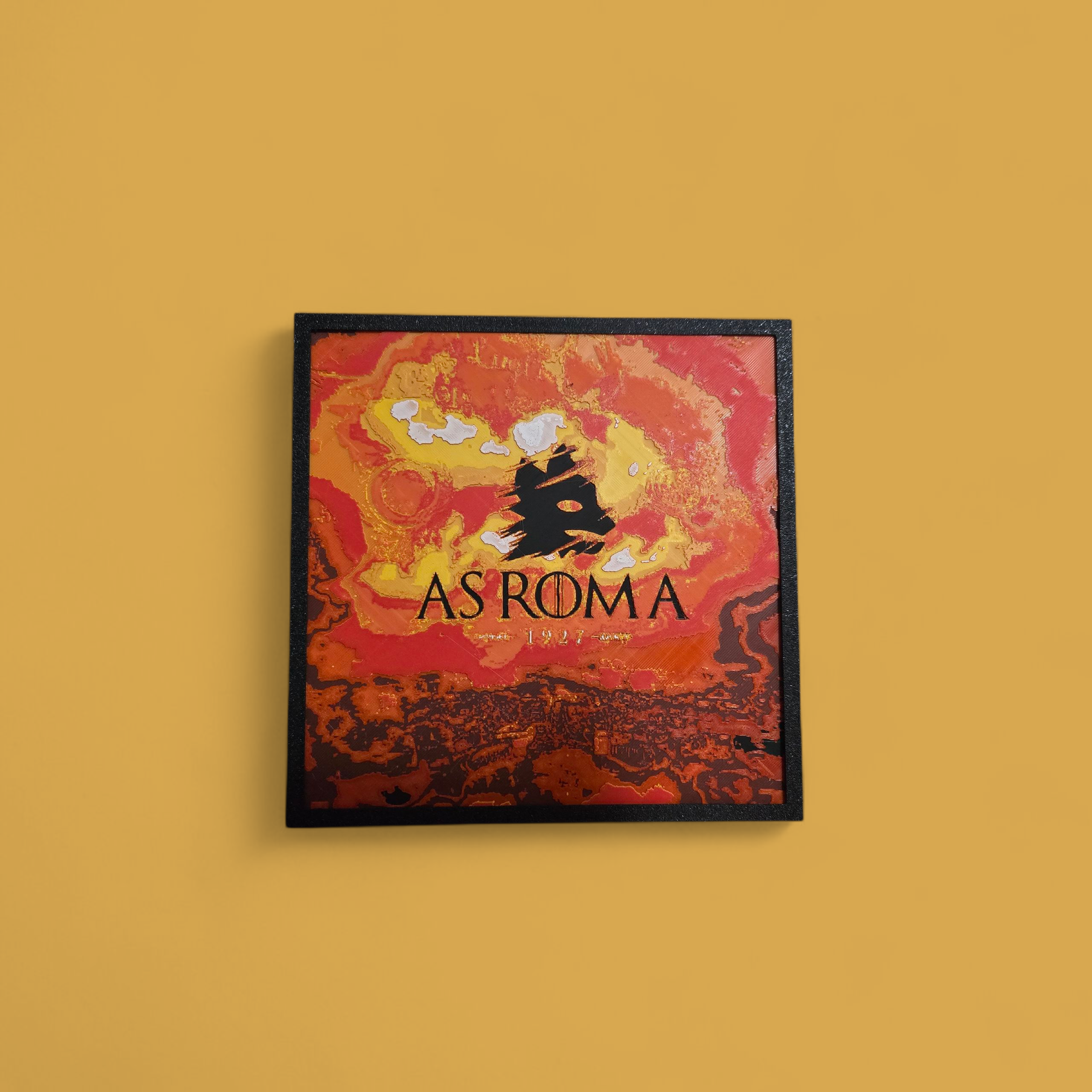 Quadro 3D AS Roma – Stampa 3D Multicolore