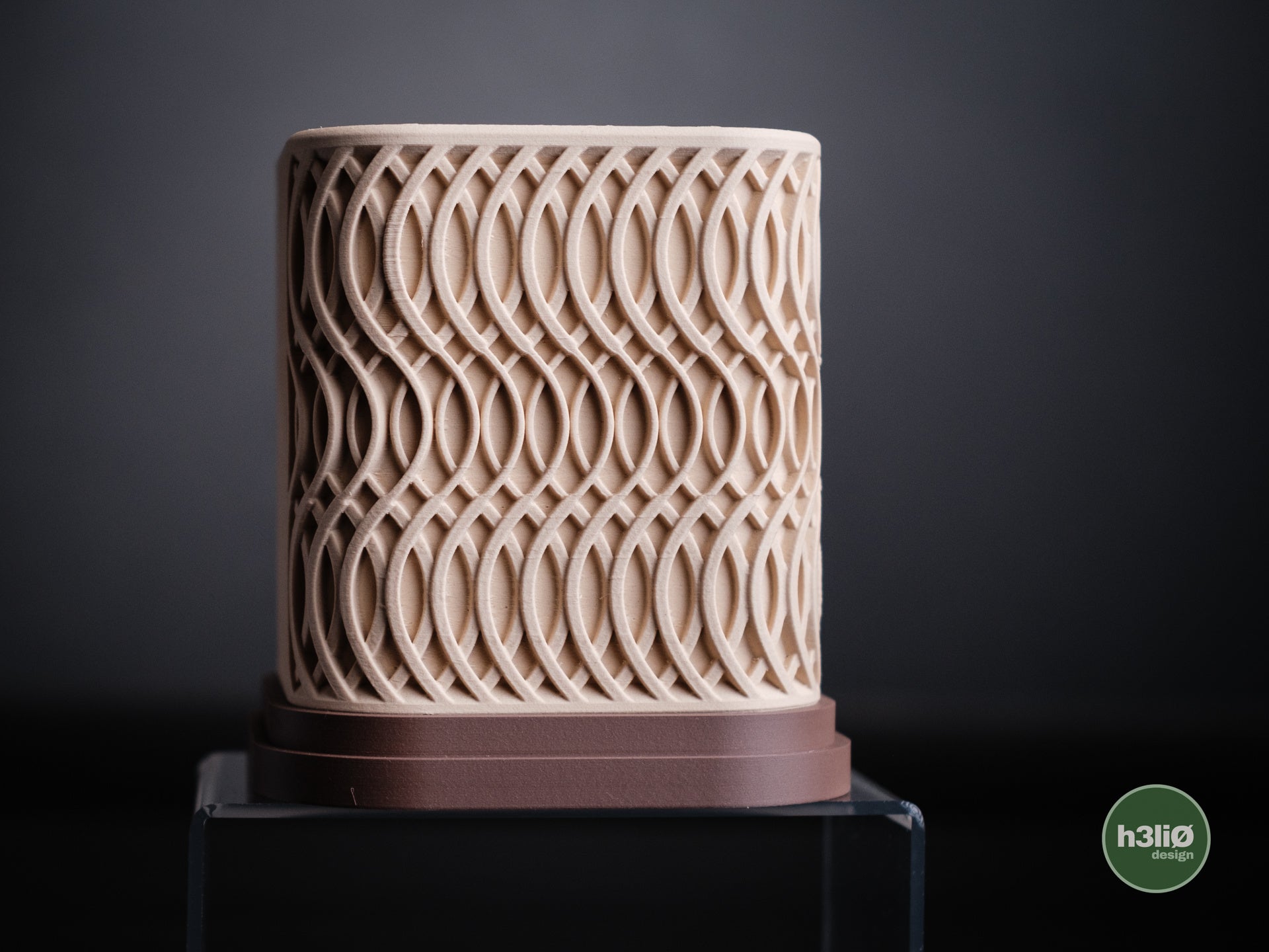 Portavaso moderno minimalista effetto legno