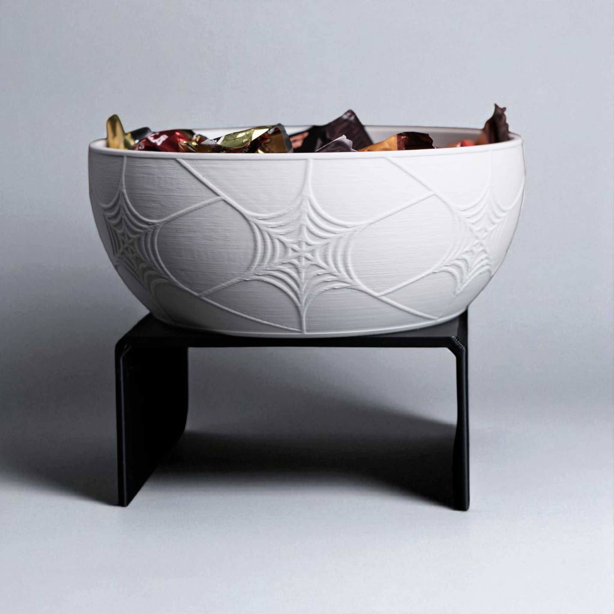 Set 4 ciotole Halloween con decorazione a ragnatela