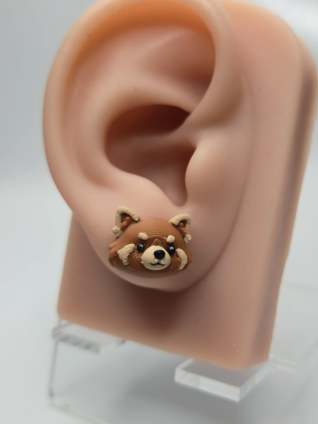 Orecchini Panda Rosso – Stampa 3D artigianale