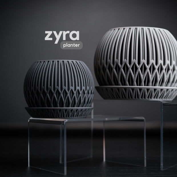 Vaso Zyra – Design moderno stampato in 3D (H 100 mm)