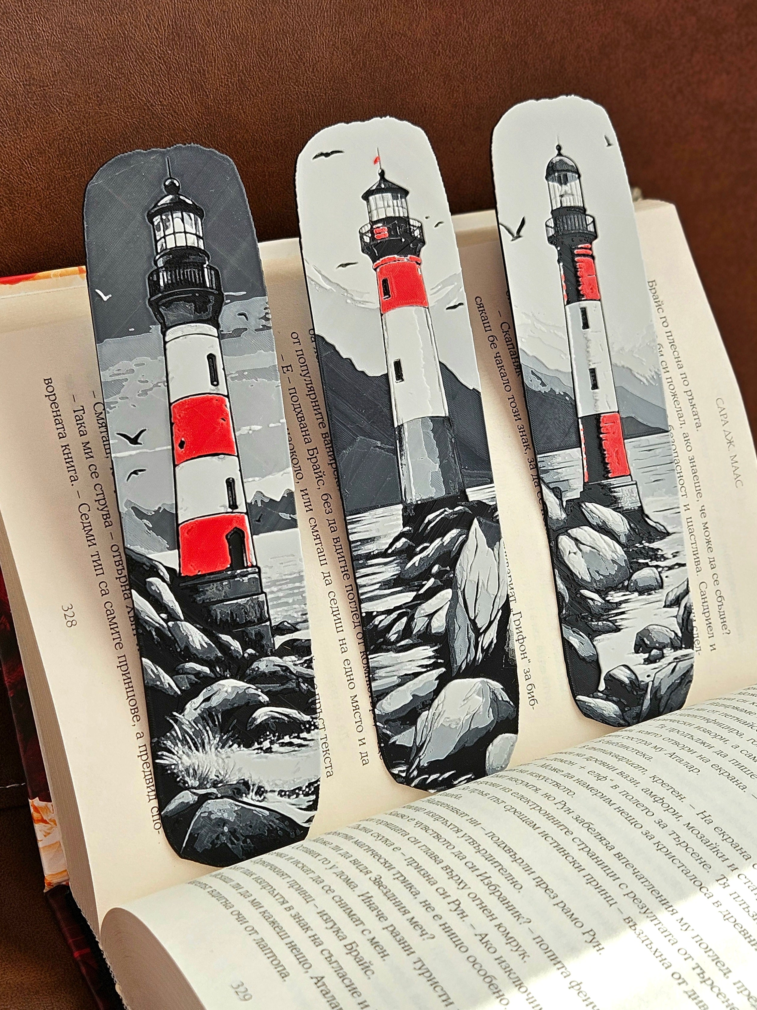 Kit 3 Segnalibri Faro – Design Artistico in Stampa 3D
