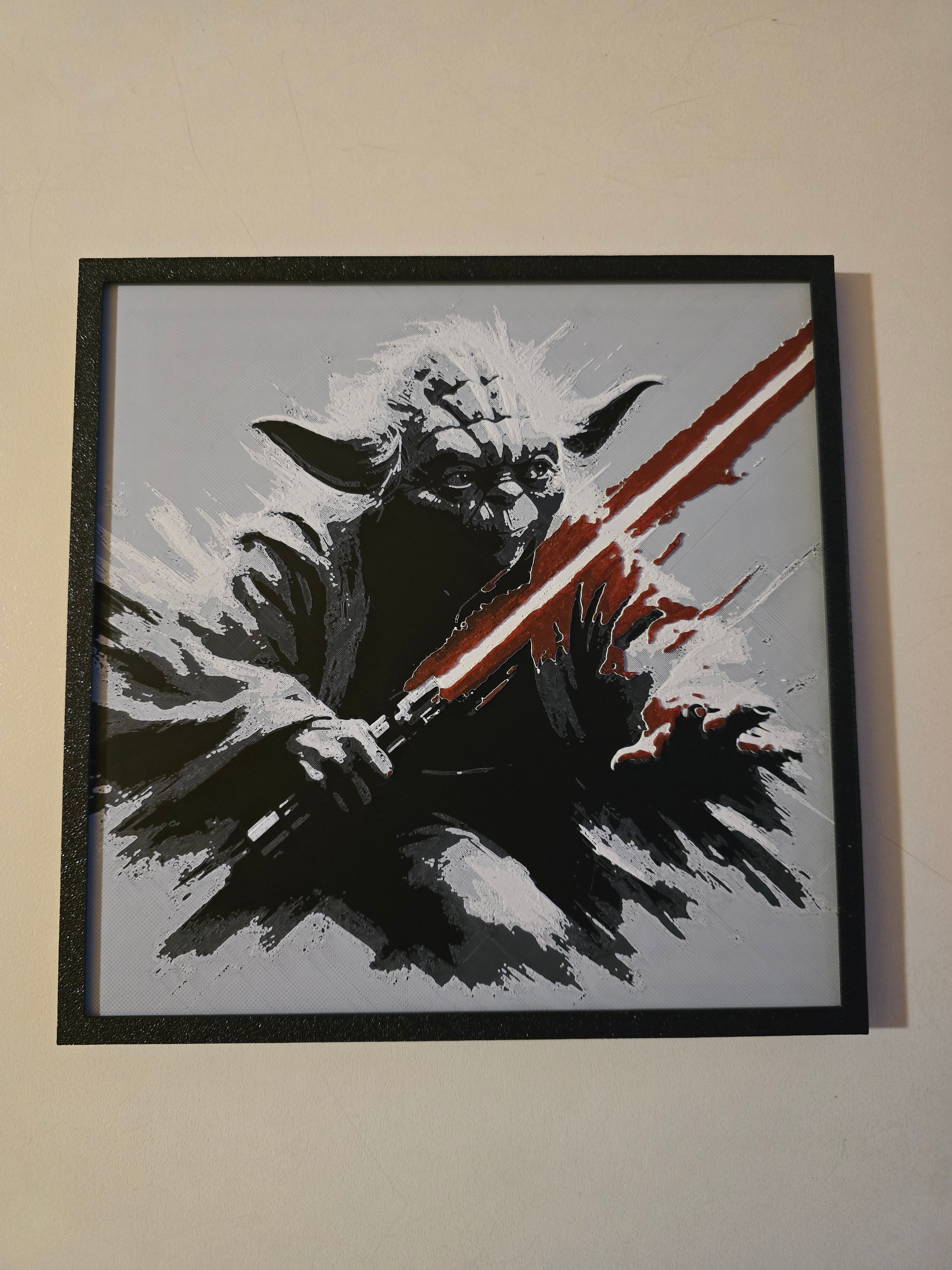 Quadro 3D Yoda Sith – Fan Art Star Wars
