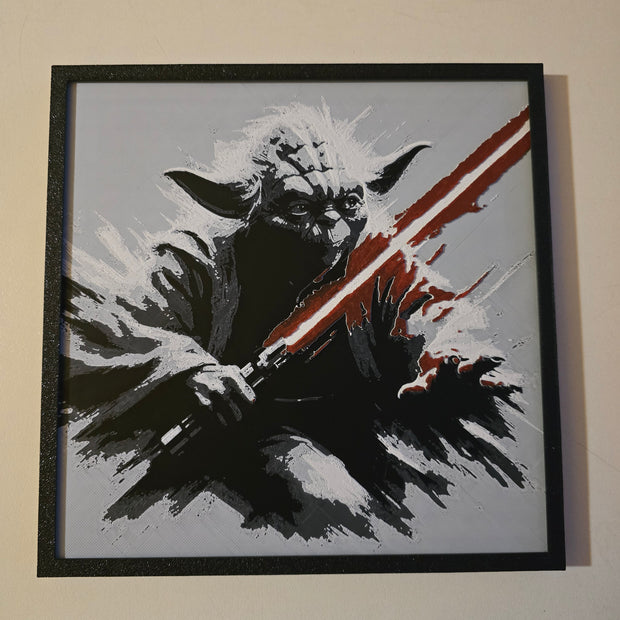 Quadro 3D Yoda Sith – Fan Art Star Wars