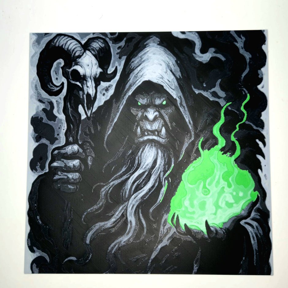 Quadro decorativo Gul’dan – The Fel Warlock 200×200 mm