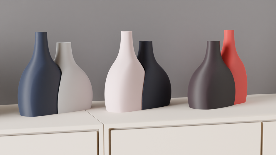 Coppia di vasi incastrabili – Design moderno e armonioso