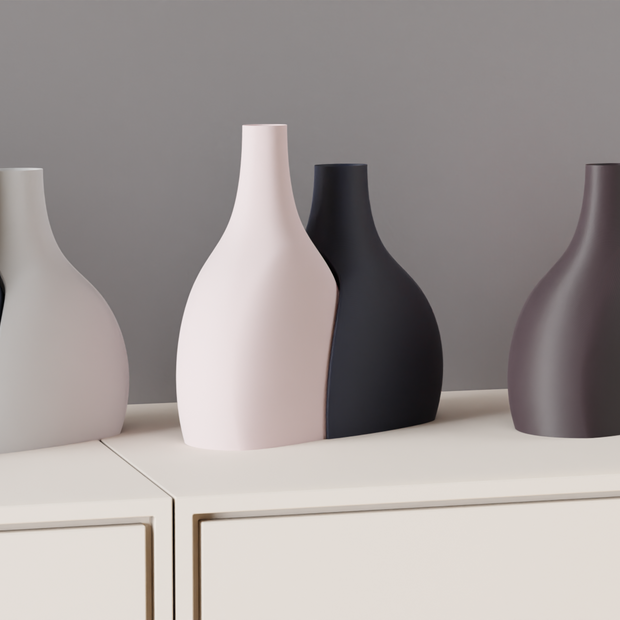 Coppia di vasi incastrabili – Design moderno e armonioso