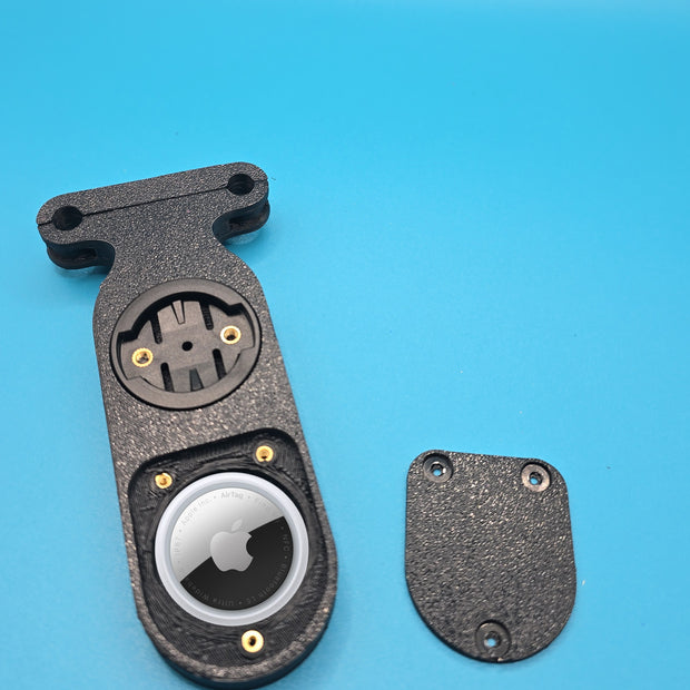 Supporto posteriore per luce radar con vano tracker nascosto – Compatibile sella bici • Stampa 3D in ASA