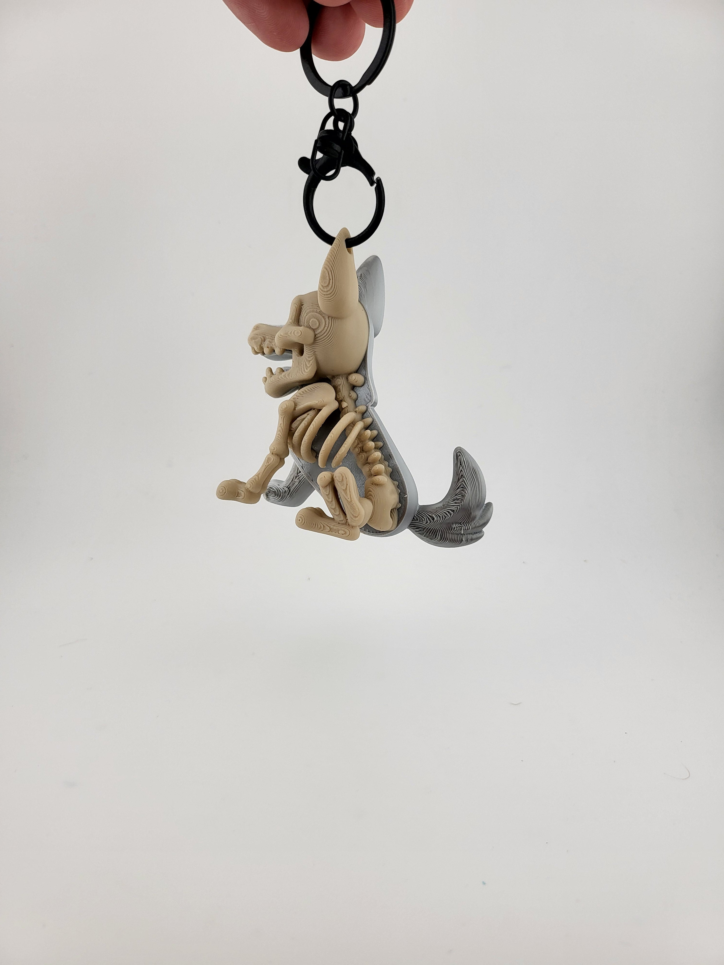 Portachiavi Scheletro Cane 3D