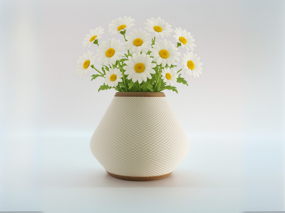🌼 Vaso decorativo in stampa 3D – Texture intrecciata | Design moderno