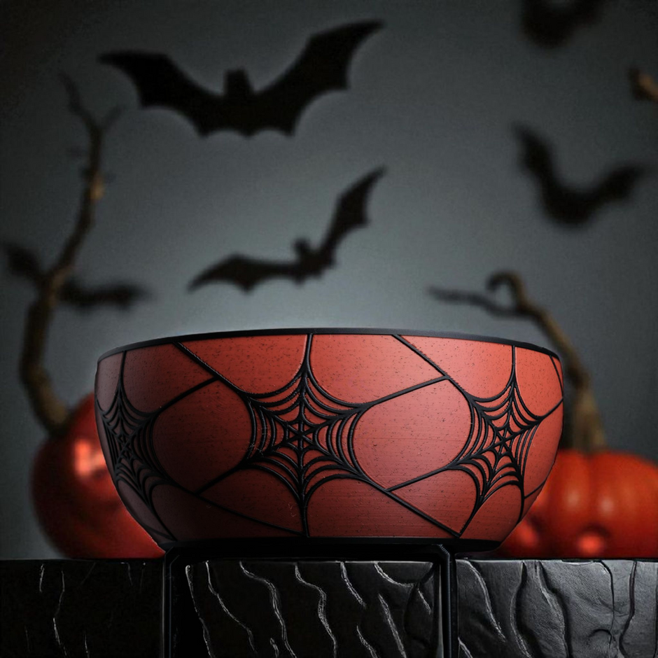 Set 4 ciotole Halloween con decorazione a ragnatela
